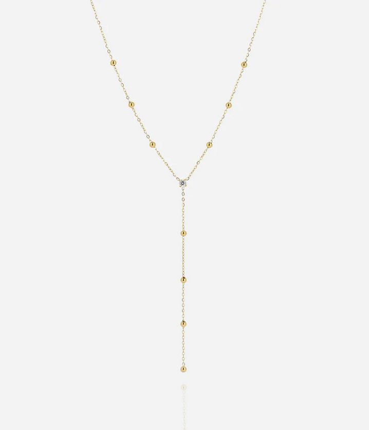 ZAG SNM16769-01 SOHO Gold S. Steel CZ Long Necklace