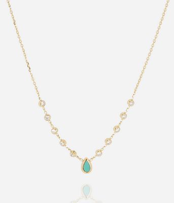 ZAG SNS27766-01 ADRANO Gold S. Steel WHT Drop CZ Necklace