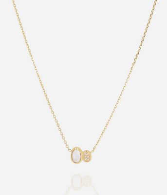 ZAG SNS27761-01 NICOLOSI Gold S. Steel WHT CZ Pendant Necklace