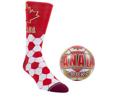 Perri's PSH302-605 Men's Soccer Ball Tin Socks/ CANADA