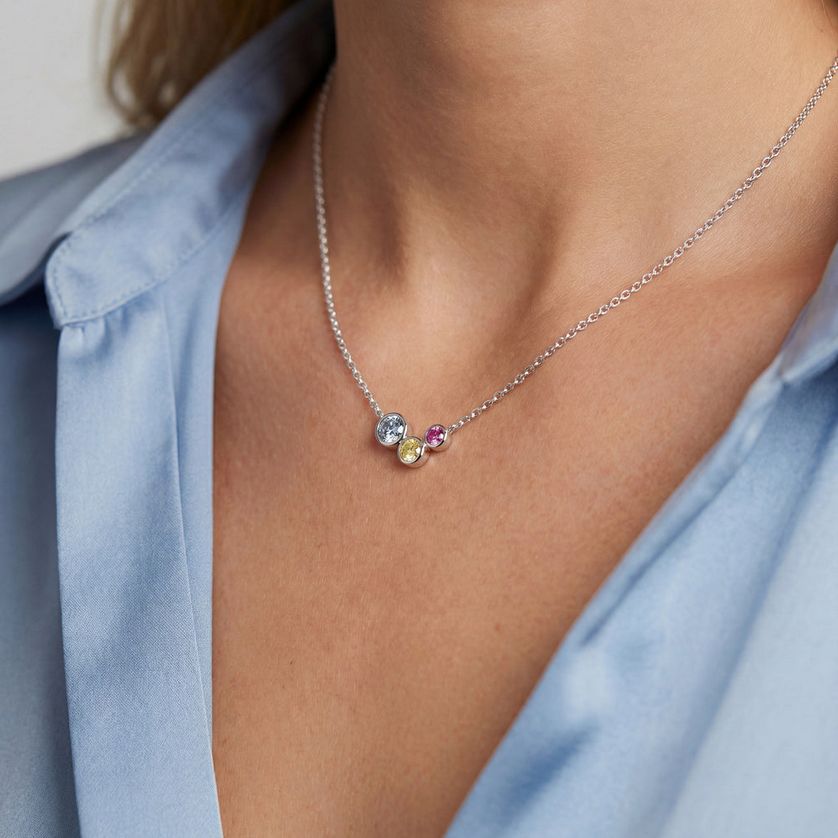 Sif Jakobs N2631-XCZ SARDINIEN Women's Tri-Color CZ Necklace
