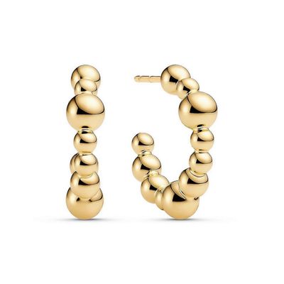 Sif Jakobs E2778-YG BORMIO Gold Plated Circolo Piccolo Hoop Earrings