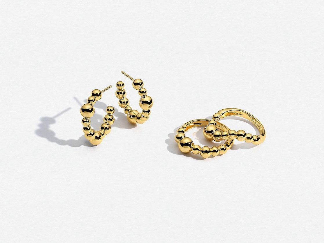 Sif Jakobs E2778-YG BORMIO Gold Plated Circolo Piccolo Hoop Earrings