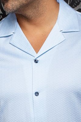 Au Noir KAYANTA-T Men's SS Button Up Zig-Zag Shirt/