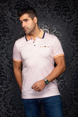 Au Noir TREVOR Men’s SS Print Polo Shirt/ORANGE Au Noir TREVOR Men’s SS Print Polo Shirt/ORANGE