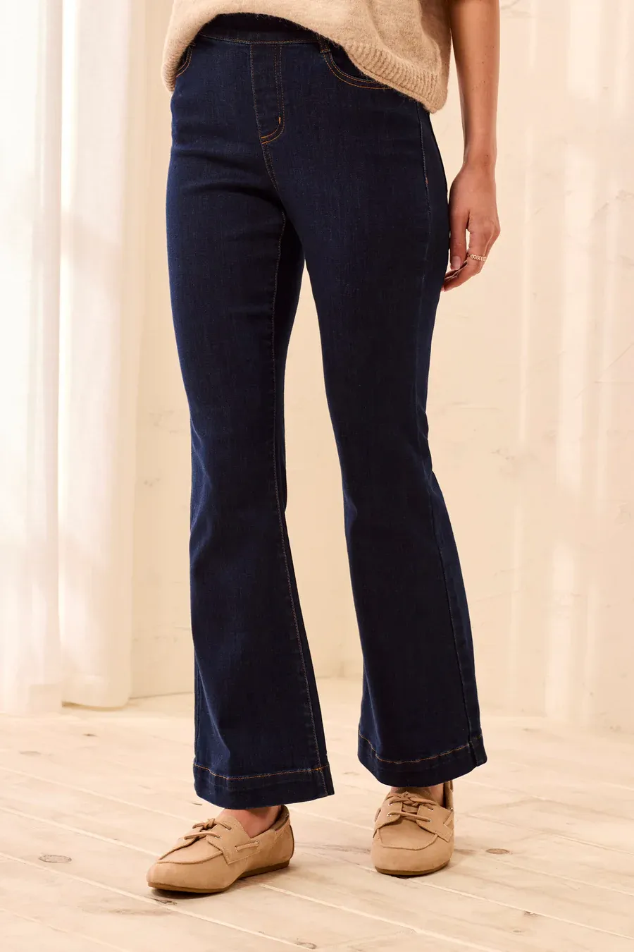 Tribal 5860O-5100-1628 Pull On Flare Jean