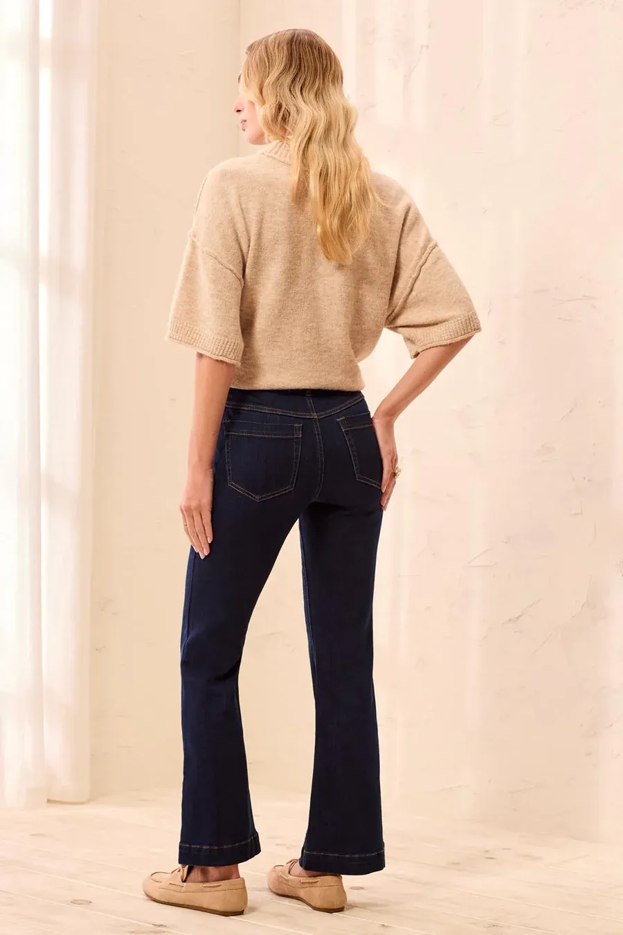 Tribal 5860O-5100-1628 Pull On Flare Jean