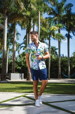 Au Noir ELSTER(Short Sleeve) Coastal Town Print Shirt