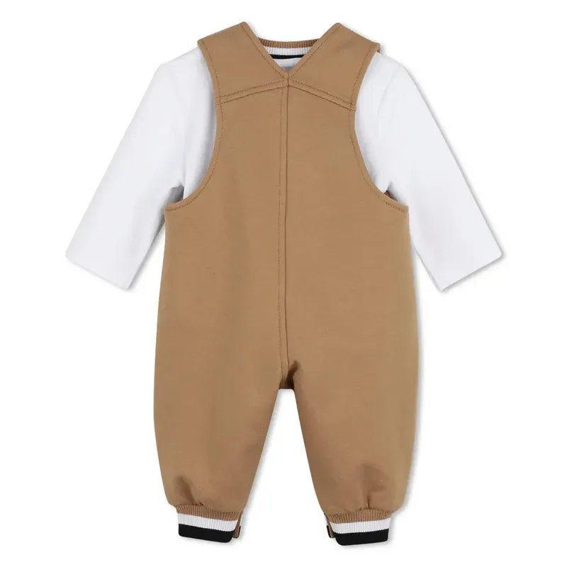 BOSS J53301 Baby Boy's Long Sleeve T-Shirt & Overalls Set – Cookie