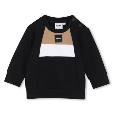 Boss J53699 Boy's Junior Logo Sweatshirt & Jogger Set/BLACK