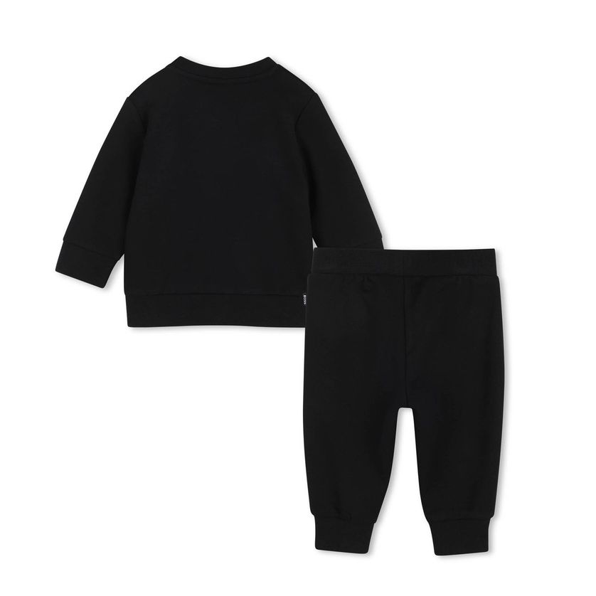 Boss J53699 Boy's Junior Logo Sweatshirt & Jogger Set – Black