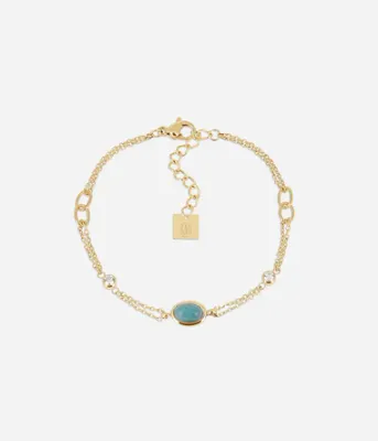 ZAG SBS27724 CARNI Gold Plated Steel Stone & CZ Bracelet
