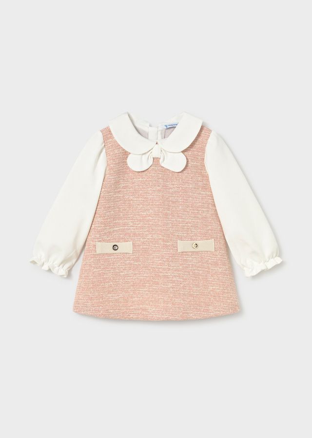 Mayoral 2948 Girl's Long Sleeve Tweed-Knit Dress