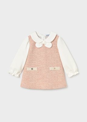 Mayoral 2948 Girl's LS Tweed-Knit Dress/