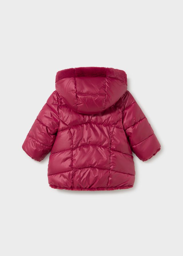Mayoral 2439 Girl's Long Sleeve Reversible Puffer/Fur Coat