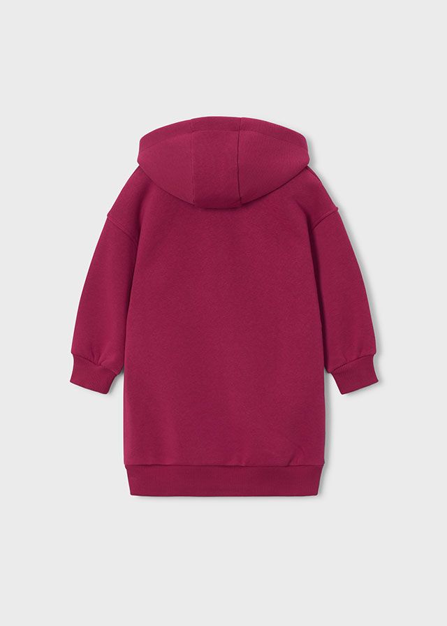 Mayoral 4916 Girl's Long Sleeve Fleece Hooded Dress