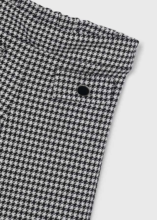 Mayoral 4522 Girl's Junior Houndstooth Pattern Pants – Black&white