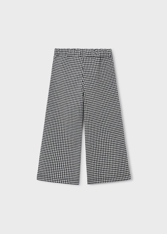 Mayoral 4522 Girl's Junior Houndstooth Pattern Pants – Black&white