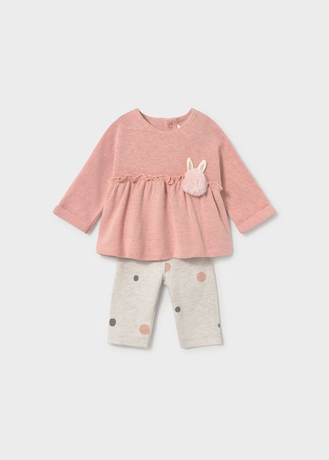 Mayoral 2758 Baby Girl's Long Sleeve Knit Top & Legging Set