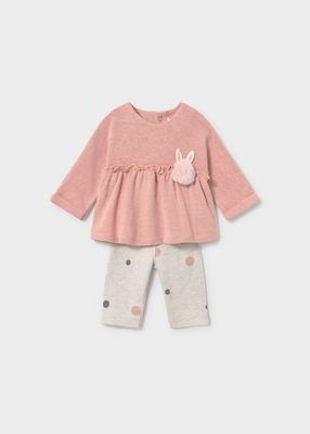 Mayoral 2758 Baby Girl's LS Knit Top & Legging Set/
