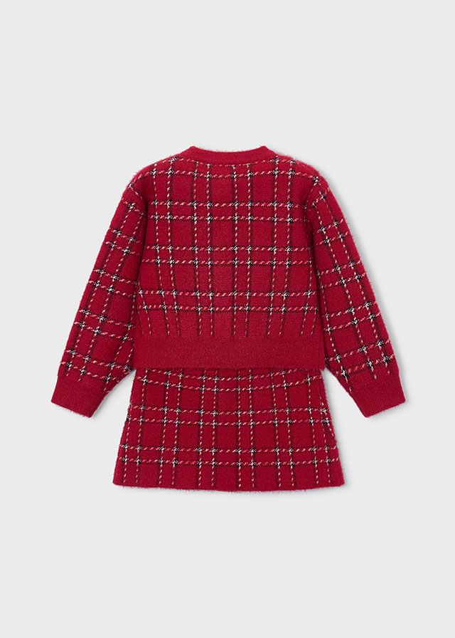 Mayoral 4935 Girl's Knit Cardigan & Skirt Set
