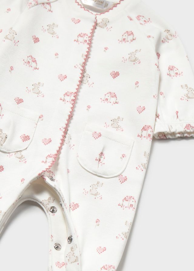 Mayoral 2751 Baby Girl's Button Up Onesie