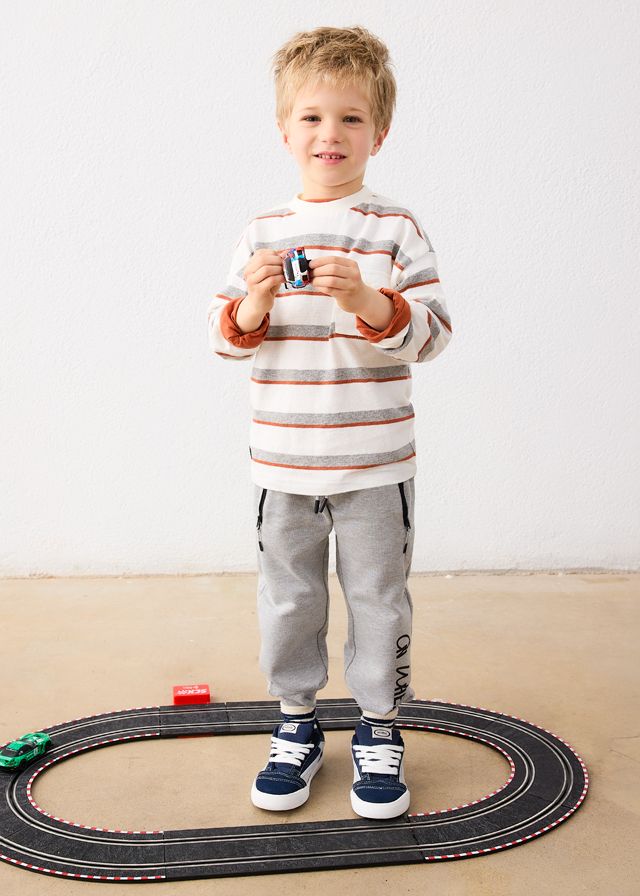 Mayoral 4008 Boy's Long Sleeve Stripe Sweater