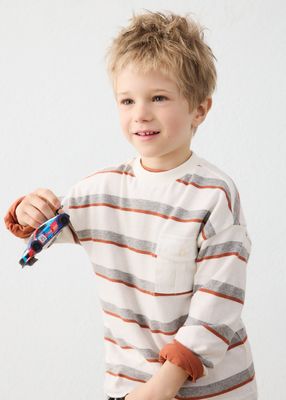 Mayoral 4008 Boy's LS Stripe Sweater/