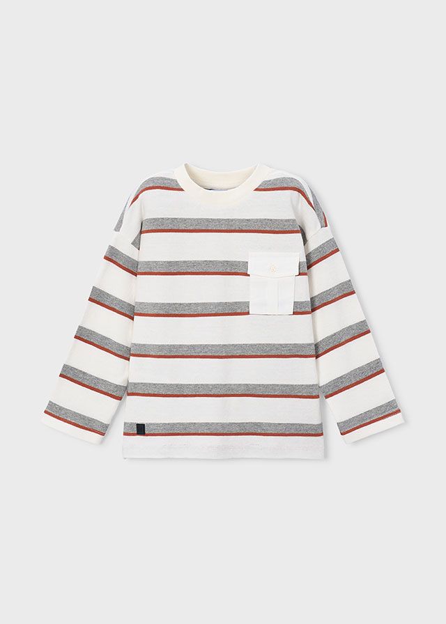 Mayoral 4008 Boy's Long Sleeve Stripe Sweater