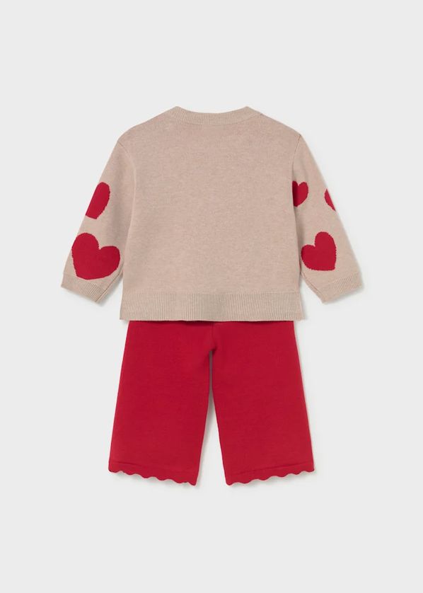 Mayoral 2556 Girl's Sweater & Pant Set- Made w/ Love