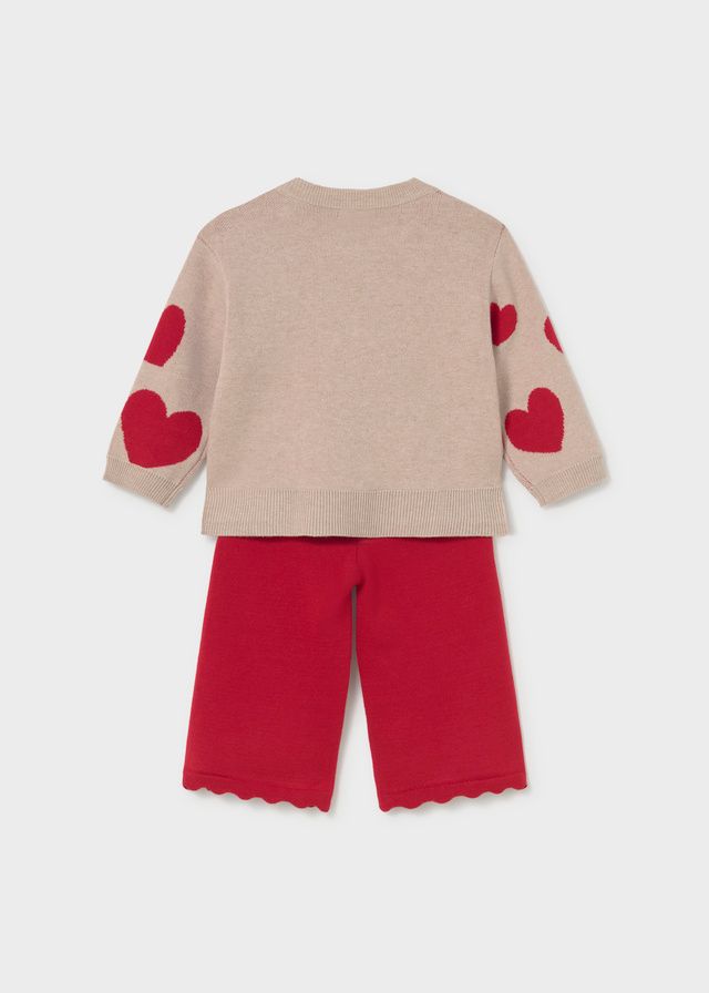 Mayoral 2556 Baby Girl's Sweater & Pant Set- Made w/ Love