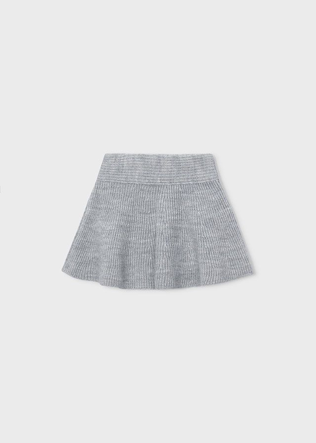 Mayoral 4907 Girls Knit Skirt w/ Pearls – Gris Mez