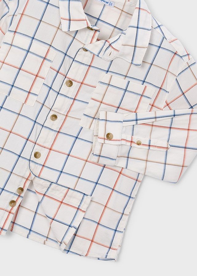 Mayoral 4144 Boy's Junior Long Sleeve Button Up Shirt