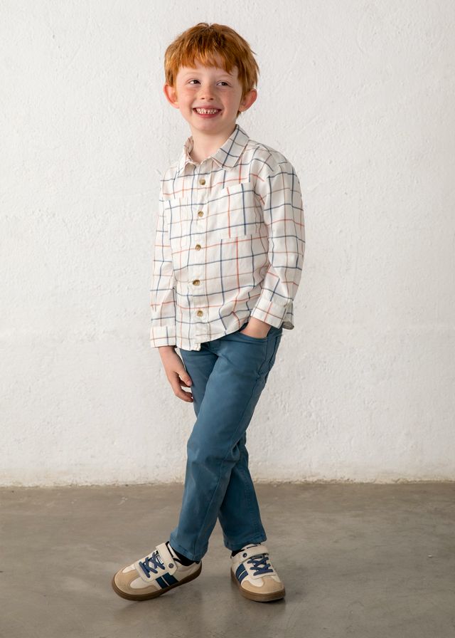 Mayoral 4144 Boy's Junior Long Sleeve Button Up Shirt