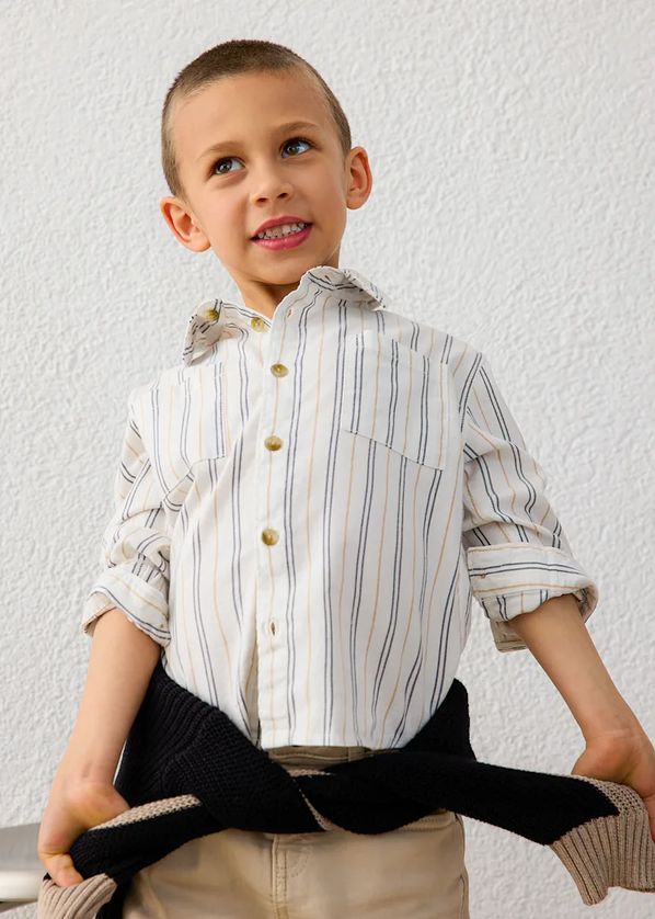 Mayoral 4144 Boy's Junior Long Sleeve Button Up Shirt