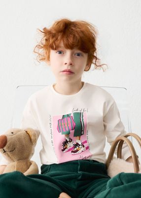 Mayoral 4031 Girl's Junior LS "La Dolce Vita" Graphic T-Shirt/