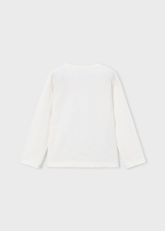 Mayoral 4031 Girl's Junior Long Sleeve "La Dolce Vita" Graphic T-Shirt