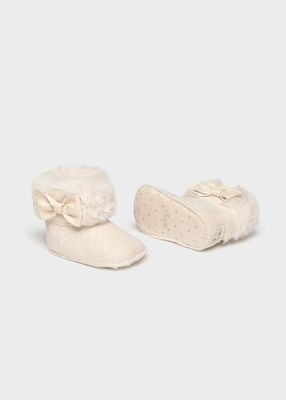 Mayoral 9163 Baby Girl’s Faux Fur Boots/