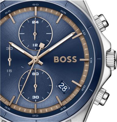 BOSS 1514336  Men's Stainless Steel Navy & Bronze Dial Watch