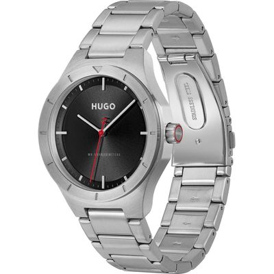 HUGO 1530447 Men's Stainless Steel Black Dial Watch