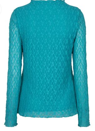 Esqualo F26.30504 Women's Long Sleeve Mesh Mock Neck Top