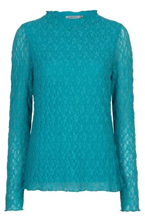 Esqualo F26.30504 Women's Long Sleeve Mesh Mock Neck Top