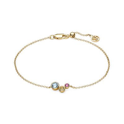 Sif Jakobs B2731-XCZ-YG SARDINIEN Women's YG Plated Tri-Color CZ Bracelet