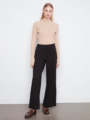 Charlie B C5540RR-633B Women's Pull-On Wide Leg Pants/BLACK
