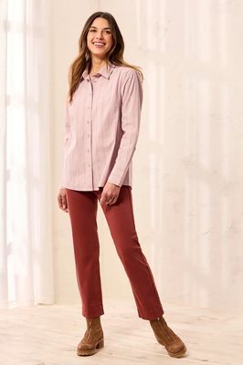 Tribal 3204O-8402 Women's LS Front Button Stripe Shirt/