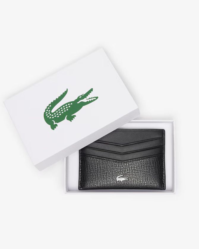 Lacoste NH5056OI Men's Ossian Leather Cardholder – Noir