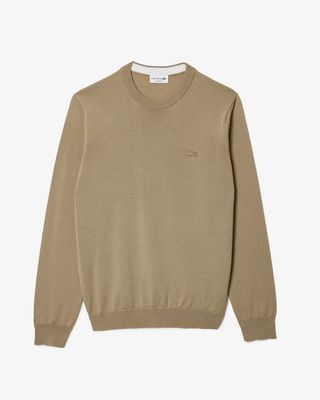 Lacoste AH1969-51 Men's LS Merino Wool Crew Neck Sweater/