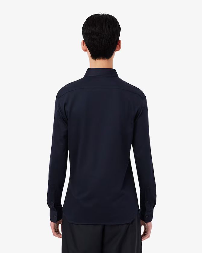 Lacoste CH2354-52 Men's Long Sleeve Slim Fit Cotton Blend Shirt