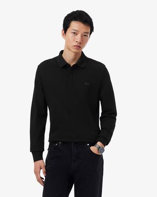 Lacoste PH2481-52 Men's LS Regular Fit Paris Stretch Piqué Polo/