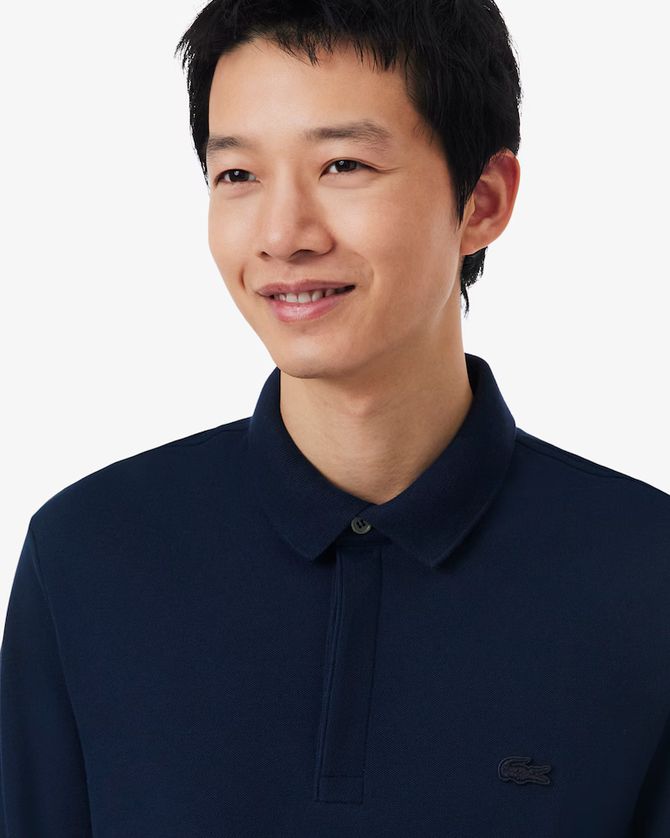 Lacoste PH2481-52 Men's Long Sleeve Regular Fit Paris Stretch Piqué Polo